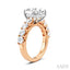 Oval Shape Semi-Mount Diamond Engagement Ring