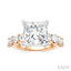 Princess Shape Semi-Mount Diamond Engagement Ring