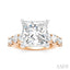 Princess Shape Semi-Mount Diamond Engagement Ring
