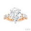 Pear Shape Semi-Mount Diamond Engagement Ring