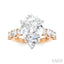 Pear Shape Semi-Mount Diamond Engagement Ring