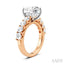 Round Shape Semi-Mount Diamond Engagement Ring