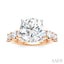 Round Shape Semi-Mount Diamond Engagement Ring