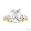 Emerald Shape Semi-Mount Diamond Engagement Ring