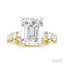 Emerald Shape Semi-Mount Diamond Engagement Ring