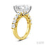 Emerald Shape Semi-Mount Diamond Engagement Ring