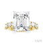 Emerald Shape Semi-Mount Diamond Engagement Ring