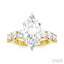 Marquise Shape Semi-Mount Diamond Engagement Ring