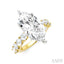 Marquise Shape Semi-Mount Diamond Engagement Ring