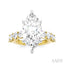 Marquise Shape Semi-Mount Diamond Engagement Ring
