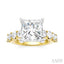 Princess Shape Semi-Mount Diamond Engagement Ring