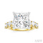 Princess Shape Semi-Mount Diamond Engagement Ring