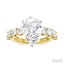 Pear Shape Semi-Mount Diamond Engagement Ring