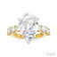 Pear Shape Semi-Mount Diamond Engagement Ring