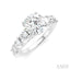 Round Shape Semi-Mount Diamond Engagement Ring
