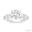 Round Shape Semi-Mount Diamond Engagement Ring