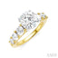 Round Shape Semi-Mount Diamond Engagement Ring