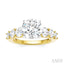 Round Shape Semi-Mount Diamond Engagement Ring