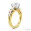Round Shape Semi-Mount Diamond Engagement Ring