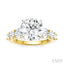 Round Shape Semi-Mount Diamond Engagement Ring