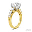 Round Shape Semi-Mount Diamond Engagement Ring