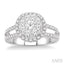 Round Shape Halo Lovebright Diamond Engagement Ring