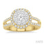 Round Shape Halo Lovebright Diamond Engagement Ring