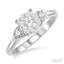 Round Shape Lovebright Diamond Engagement Ring