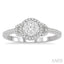 Round Shape Halo Lovebright Diamond Engagement Ring