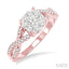 Round Shape Lovebright Diamond Engagement Ring