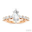Marquise Shape Semi-Mount Diamond Engagement Ring