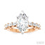 Marquise Shape Semi-Mount Diamond Engagement Ring