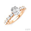Oval Shape Semi-Mount Diamond Engagement Ring