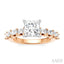 Princess Shape Semi-Mount Diamond Engagement Ring