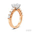 Princess Shape Semi-Mount Diamond Engagement Ring