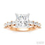 Princess Shape Semi-Mount Diamond Engagement Ring
