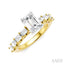 Emerald Shape Semi-Mount Diamond Engagement Ring
