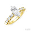 Marquise Shape Semi-Mount Diamond Engagement Ring