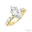 Marquise Shape Semi-Mount Diamond Engagement Ring