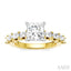 Princess Shape Semi-Mount Diamond Engagement Ring