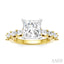 Princess Shape Semi-Mount Diamond Engagement Ring