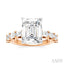 Emerald Shape Semi-Mount Diamond Engagement Ring