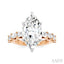 Marquise Shape Semi-Mount Diamond Engagement Ring