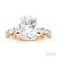Oval Shape Semi-Mount Diamond Engagement Ring