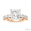Princess Shape Semi-Mount Diamond Engagement Ring