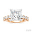 Princess Shape Semi-Mount Diamond Engagement Ring