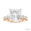 Princess Shape Semi-Mount Diamond Engagement Ring
