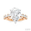 Pear Shape Semi-Mount Diamond Engagement Ring