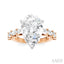 Pear Shape Semi-Mount Diamond Engagement Ring