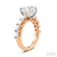 Round Shape Semi-Mount Diamond Engagement Ring